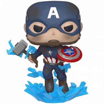 FUNKO POP! - MARVEL - Avengers Endgame Captain America with Broken Shield and Mjölnir #573